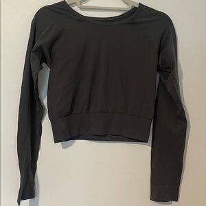 NUX Charcoal Gray Long Sleeve Women's Tee XL